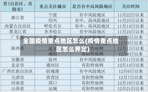 全国疫情重点地区怎么(疫情重点地区怎么界定)-第3张图片