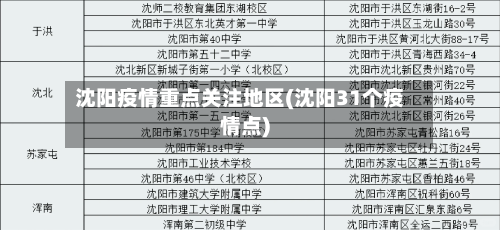 沈阳疫情重点关注地区(沈阳31个疫情点)-第1张图片