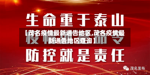 【茂名疫情最新通告地区,茂名疫情最新通告地区查询】-第1张图片
