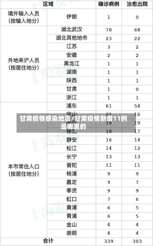 甘肃疫情感染地区/甘肃疫情新增11例是哪里的-第2张图片