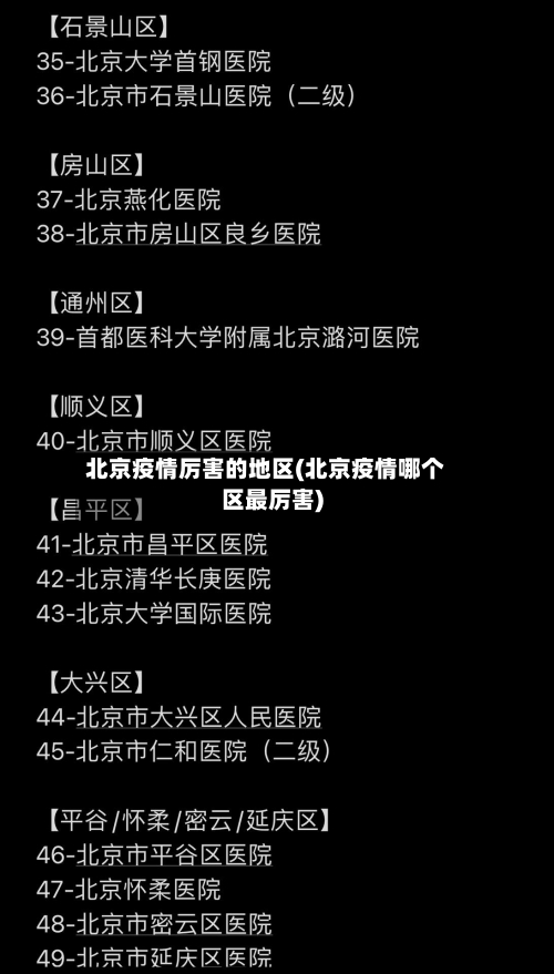 北京疫情厉害的地区(北京疫情哪个区最厉害)-第2张图片