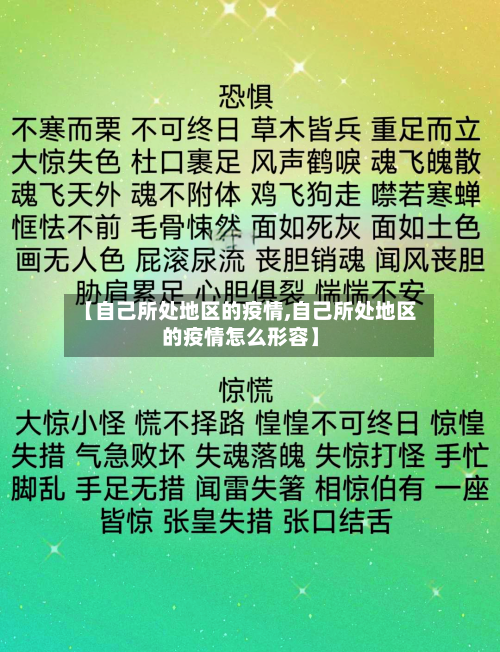 【自己所处地区的疫情,自己所处地区的疫情怎么形容】-第1张图片